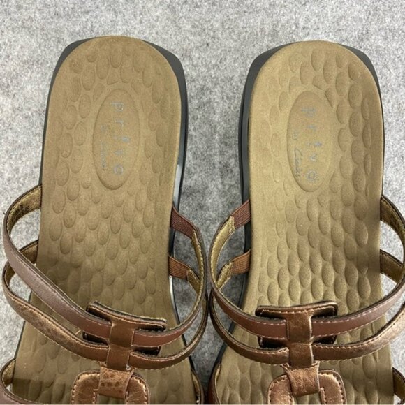Privo by Clarks Metallic Bronze Brown Slip On Sandals Women’s Size 8M - Picture 4 of 10